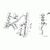 Схема узла: Rr. главный тормозной цилиндр для Honda CB1100 CB1100SF X11