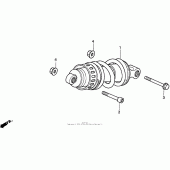 Схема вузла: Задній амортизатор для Honda VT600 Shadow VLX