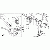 Схема узла: Передний тормозной цилиндр (ABS) для Honda FJS400 Silver Wing
