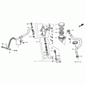 Схема вузла: Задній гальмівний циліндр для Honda CB600F 599