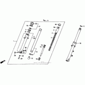 Схема вузла: Вилка передньої осі для Honda NT650 Hawk GT