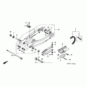 Схема вузла: Задній важіль (Маятник) для Honda XR400