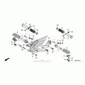 Схема узла: Подножки для Honda VT750 Shadow Phantom