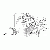 Схема вузла: Нижній обтічник для Honda VFR800 Interceptor