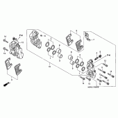 Схема вузла: Передній гальмівний супорт для Honda CBR600 CBR600FR Racing Edition