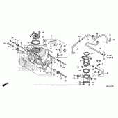 Схема вузла: Паливний бак + паливний насос для Honda CBR600 CBR600RR
