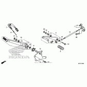Схема узла: Pedal (1) для Honda VT1300 Sabre