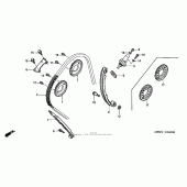 Схема вузла: Ланцюг ГРМ & Натяжник & Заспокоювач для Honda CBR600 CBR600F4i