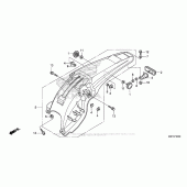 Схема вузла: Заднє крило для Honda CRF450 CRF450X