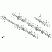 Схема вузла: Трансмісія для Honda CBR600 CBR600F2