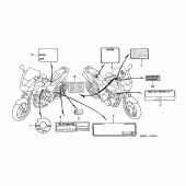 Схема вузла: Інформаційні наклейки (CB600F22) для Honda CB600F Hornet S