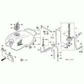 Схема узла: Топливный бак (CBF600N6/NA6) для Honda CBF600