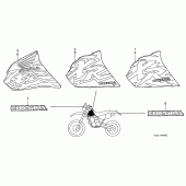 Схема вузла: Label read the manual (XR250RT / V / W) для Honda XR250