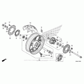 Схема вузла: Заднє колесо для Honda NC700