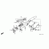 Схема вузла: Вихлопна система для Honda VT600 Shadow VLX