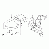 Схема вузла: Сидіння для Honda VT600 Shadow VLX