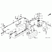 Схема вузла: Задній гальмівний циліндр для Honda GL1500 F6C