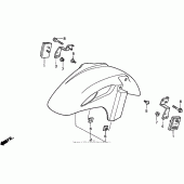 Схема узла: Переднее крыло для Honda CBR600 CBR600F3