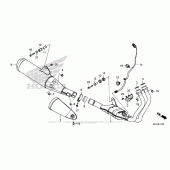 Схема вузла: Вихлопна система для Honda CMX500 Rebel