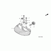 Схема узла: Задний фонарь (Стоп-сигнал) для Honda XL650 Transalp
