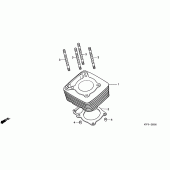 Схема вузла: Циліндр для Honda CBF250