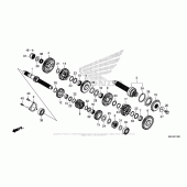 Схема вузла: Трансмісія для Honda CBR650F