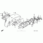 Схема вузла: Заднє крило для Honda VF750 Magna