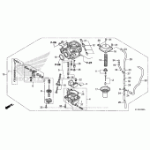 Схема вузла: Карбюратор для Honda CMX250 Rebel