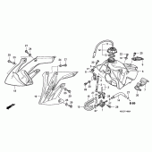 Схема вузла: Паливний бак (CRF250X4 / 5/6/7) для Honda CRF250 CRF250X