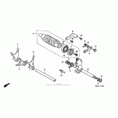 Схема вузла: Копірний вал і Вилки і Вал перемикання для Honda VFR800 Interceptor