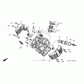 Схема вузла: Головка циліндра (fr.) Для Honda VT1100 Shadow Sabre