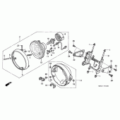 Схема вузла: Фара (1) для Honda CB1300 Super Four