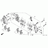 Схема узла: Передний тормозной суппорт ( 05-) для Honda CBR600 CBR600RR