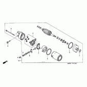 Схема вузла: Стартер електричний для Honda VTR1000 Superhawk