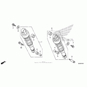 Схема вузла: Задній амортизатор (2) для Honda VT750 Shadow Phantom