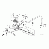 Схема вузла: Головний циліндр зчеплення для Honda CBF1000
