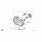 Схема узла: Фара для Honda CBR600 CBR600F