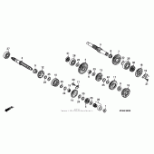 Схема вузла: Трансмісія для Honda XR650