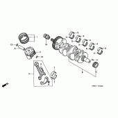 Схема вузла: Колінчастий вал & Поршень для Honda CB600F Hornet