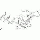 Схема вузла: Система індукції повітря для Honda XR650