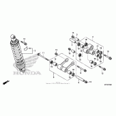 Схема вузла: Задній амортизатор для Honda CRF150 CRF150F