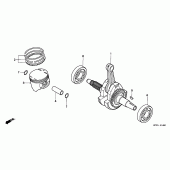 Схема вузла: Колінчастий вал & Поршень для Honda CBF250