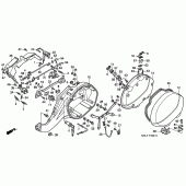 Схема узла: L. saddlebag (NT650VW/X/Y/1) для Honda NT650 Deauville