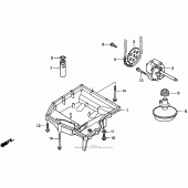 Схема узла: Масляный поддон для Honda CBR600 CBR600F3