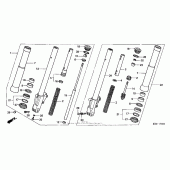 Схема узла: Передняя вилка (1) для Honda VTX1800