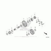 Схема вузла: Привід кікстартера для Honda CRF250 CRF250X