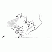 Схема вузла: Система вентиляції бака для Honda NC700