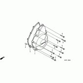 Схема узла: Левая крышка картера для Honda CB1100 CB1100SF X11