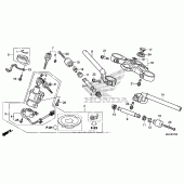 Схема узла: Верхняя траверса & Клипон руля 1 для Honda CBR1000 CBR1000RR Fireblade