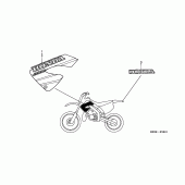 Схема узла: Label read the manual (2) для Honda CR250
